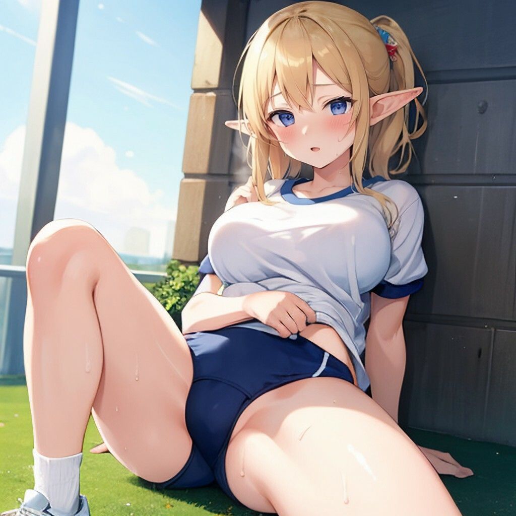 サンプル画像2:体操着風エルフさん(ほげふが) [d_303377]