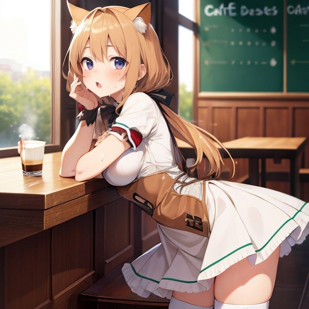 サンプル画像4:ねこみみ風ウェイトレスさん(ほげふが) [d_303379]