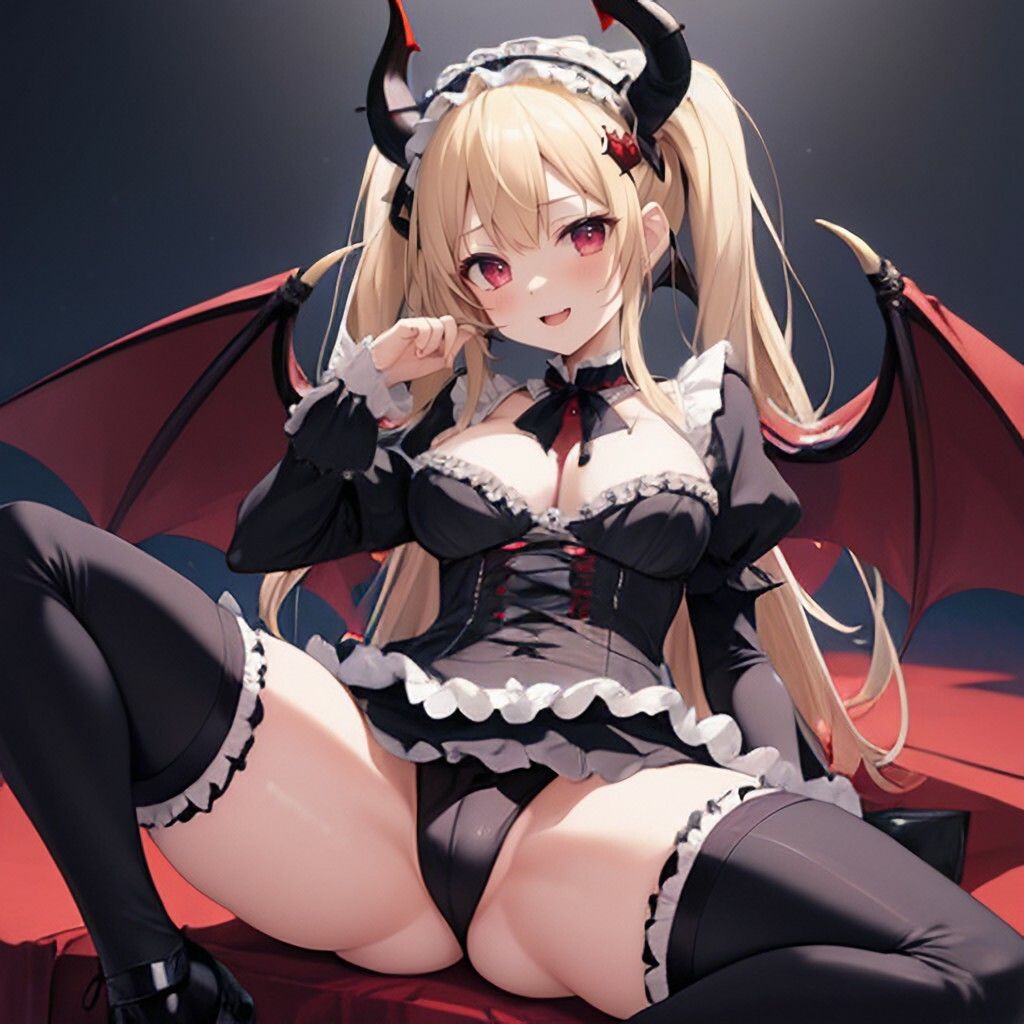 サンプル画像1:ゴスロリ風悪魔っ娘さん(ほげふが) [d_303380]