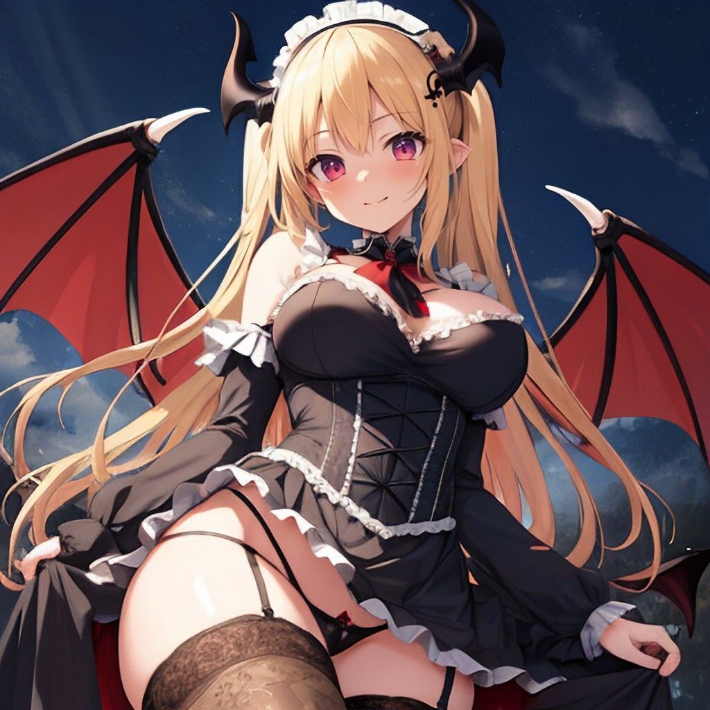 サンプル画像2:ゴスロリ風悪魔っ娘さん(ほげふが) [d_303380]