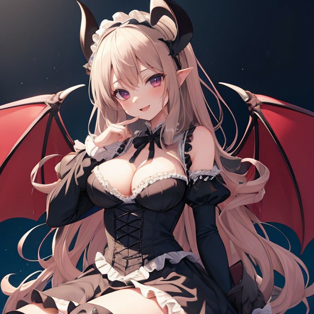 サンプル画像3:ゴスロリ風悪魔っ娘さん(ほげふが) [d_303380]