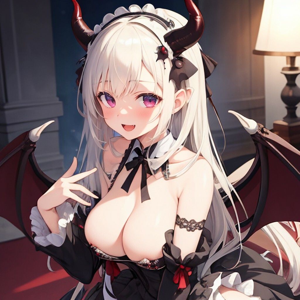 サンプル画像4:ゴスロリ風悪魔っ娘さん(ほげふが) [d_303380]