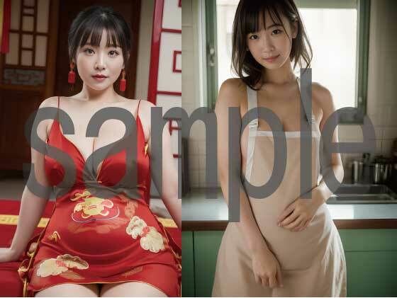 サンプル画像2:じゅくじゅく熟女な人妻たち 裸エプロン＆コスプレ特集(熟女堂) [d_303589]