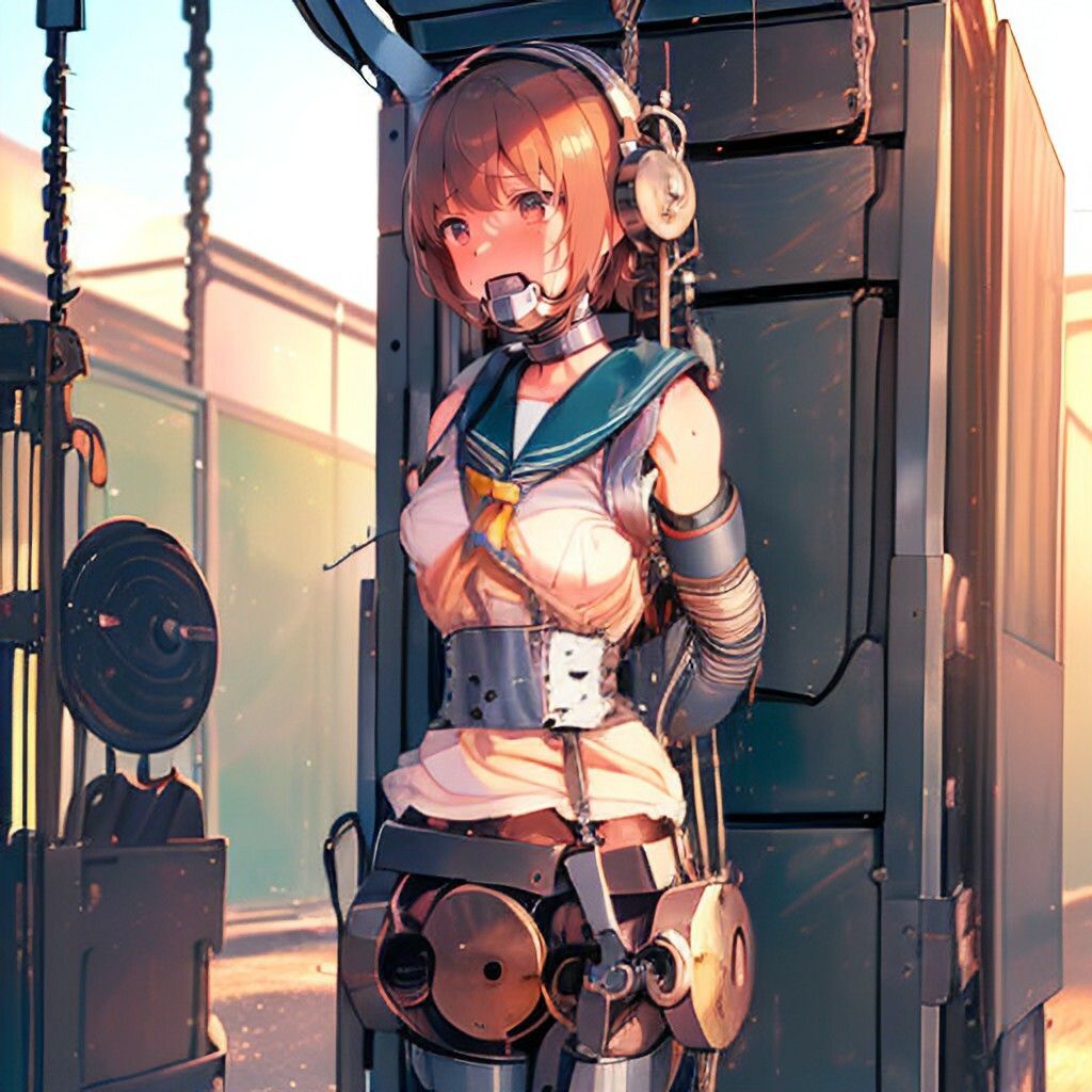 サンプル画像4:機械拘束な美少女さん(ほげふが) [d_303615]