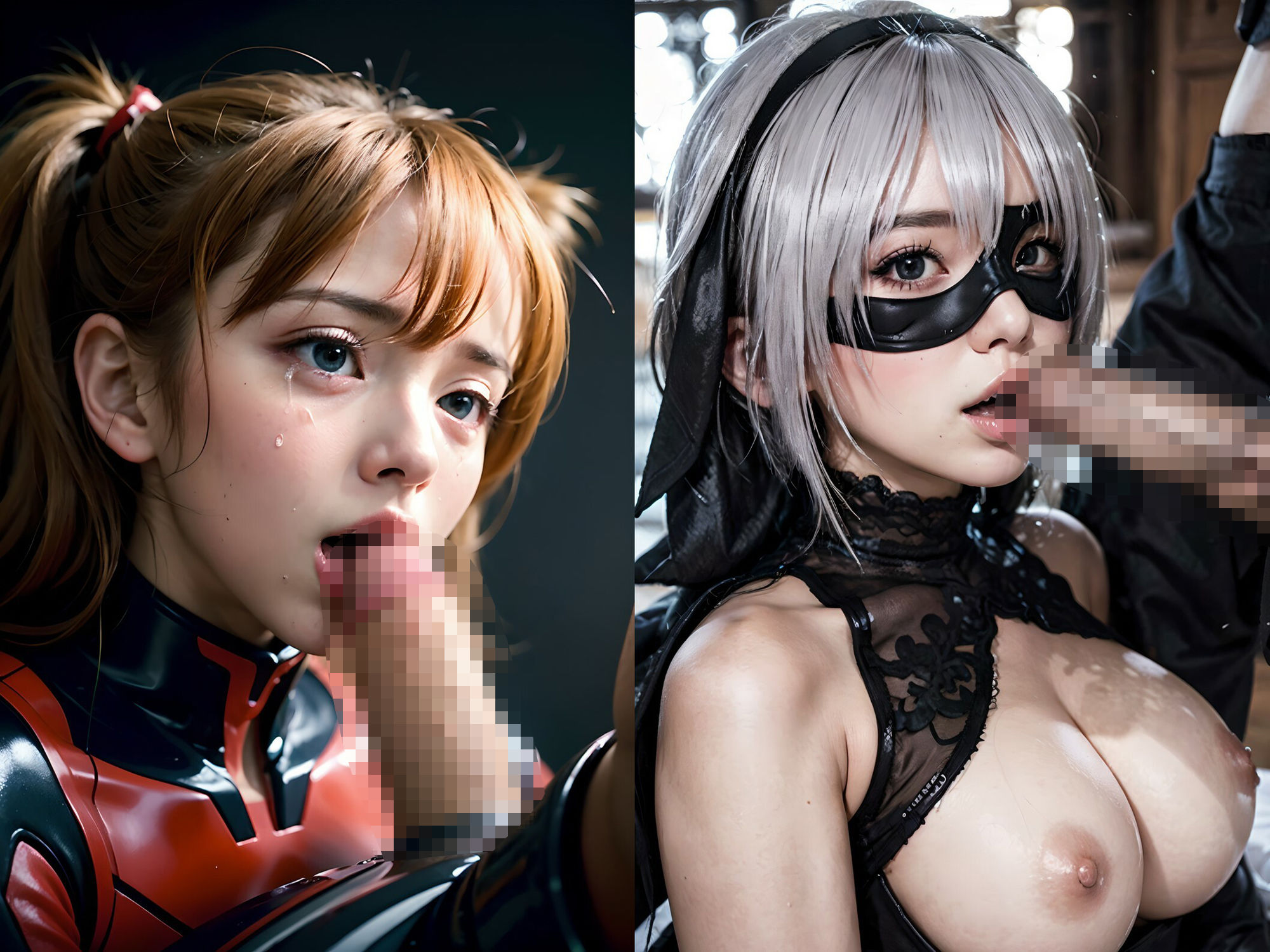 コスプレセックス写真集 高解像度 レム アスカ 2B ラムちゃん 200枚