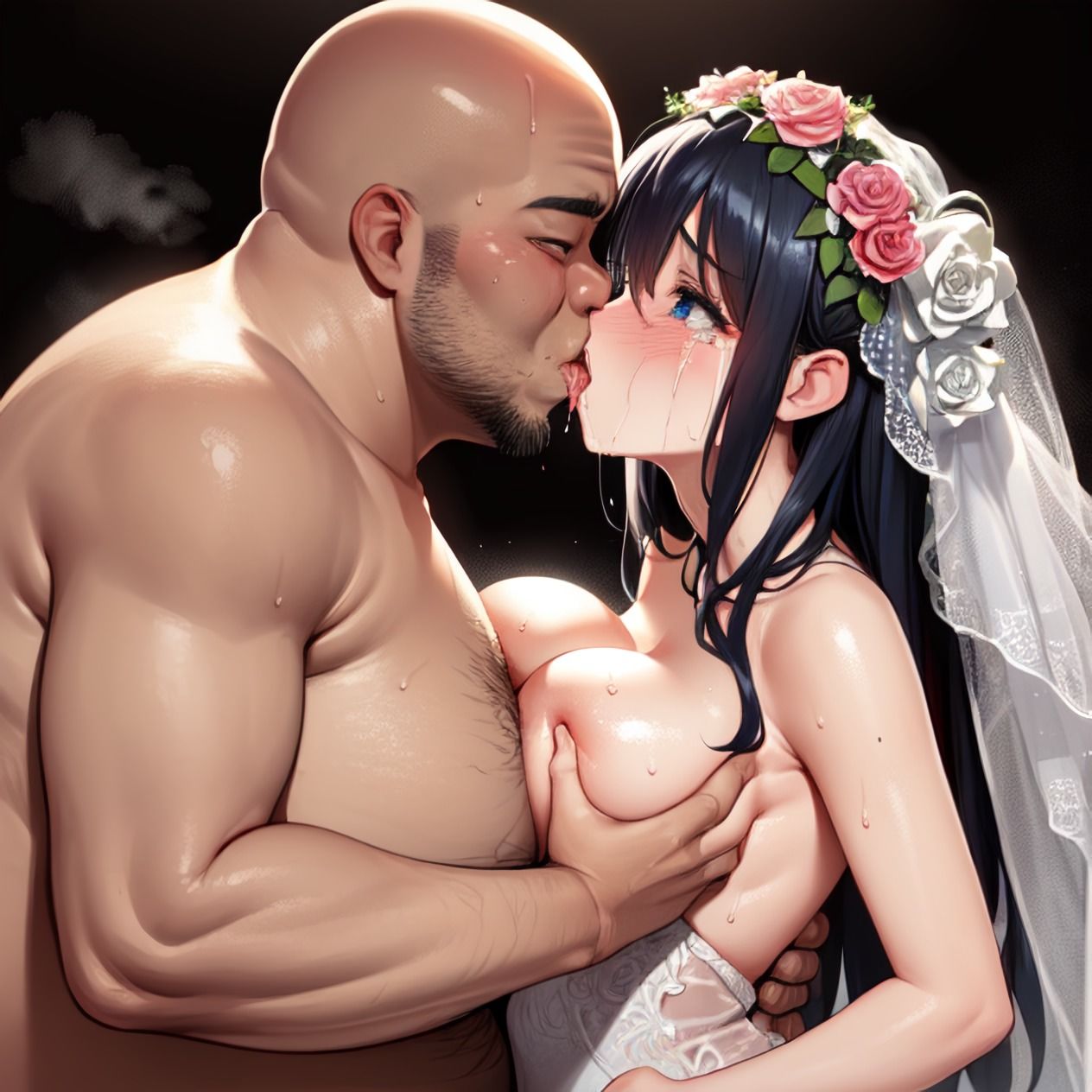 サンプル画像1:結婚式前日におっさんに寝取られる花嫁【142枚・2編構成】(Valhalla.) [d_303807]