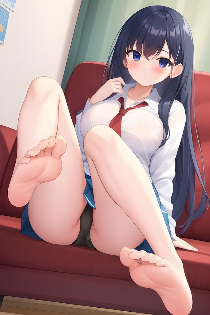 サンプル画像2:AI グラビア イラスト集 女子校生の足裏(Delusional AI Workshop) [d_303812]