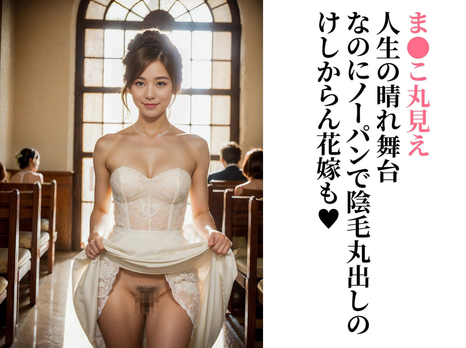 サンプル画像6:結婚式当日のパンティみせて 貞操観念が低い世界の花嫁(AIアダルトフリーギャラリー) [d_303835]