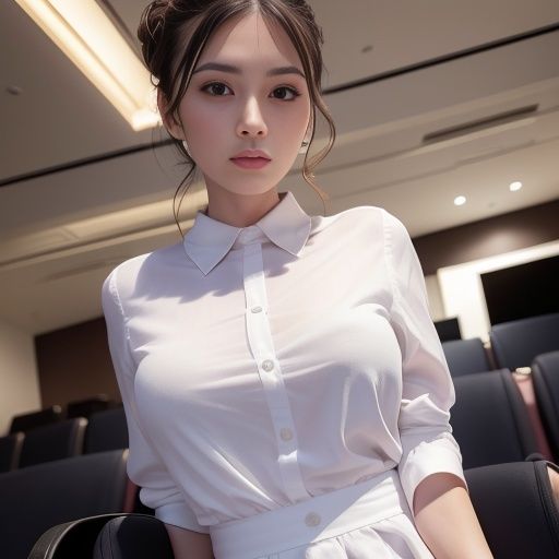 サンプル画像1:秘書と映像試射室でHな事をした（セリフなし AI画像集）(シックススイートナイン) [d_303909]