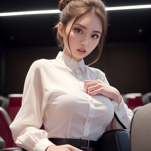 サンプル画像3:秘書と映像試射室でHな事をした（セリフなし AI画像集）(シックススイートナイン) [d_303909]