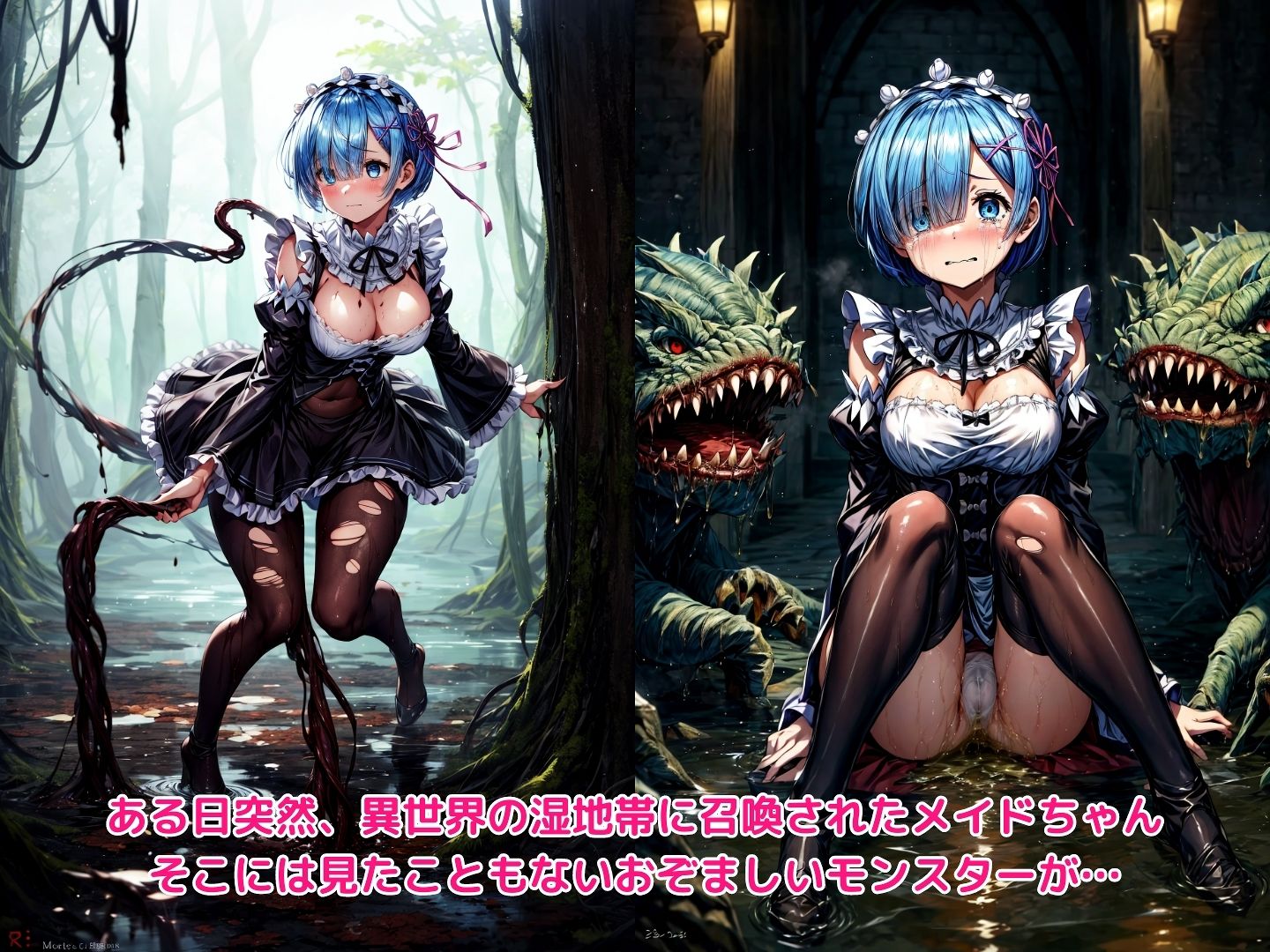 サンプル画像1:Ra:ゼロからヤられる異世界生活(絵心あいのAI生成アトリエ) [d_304053]