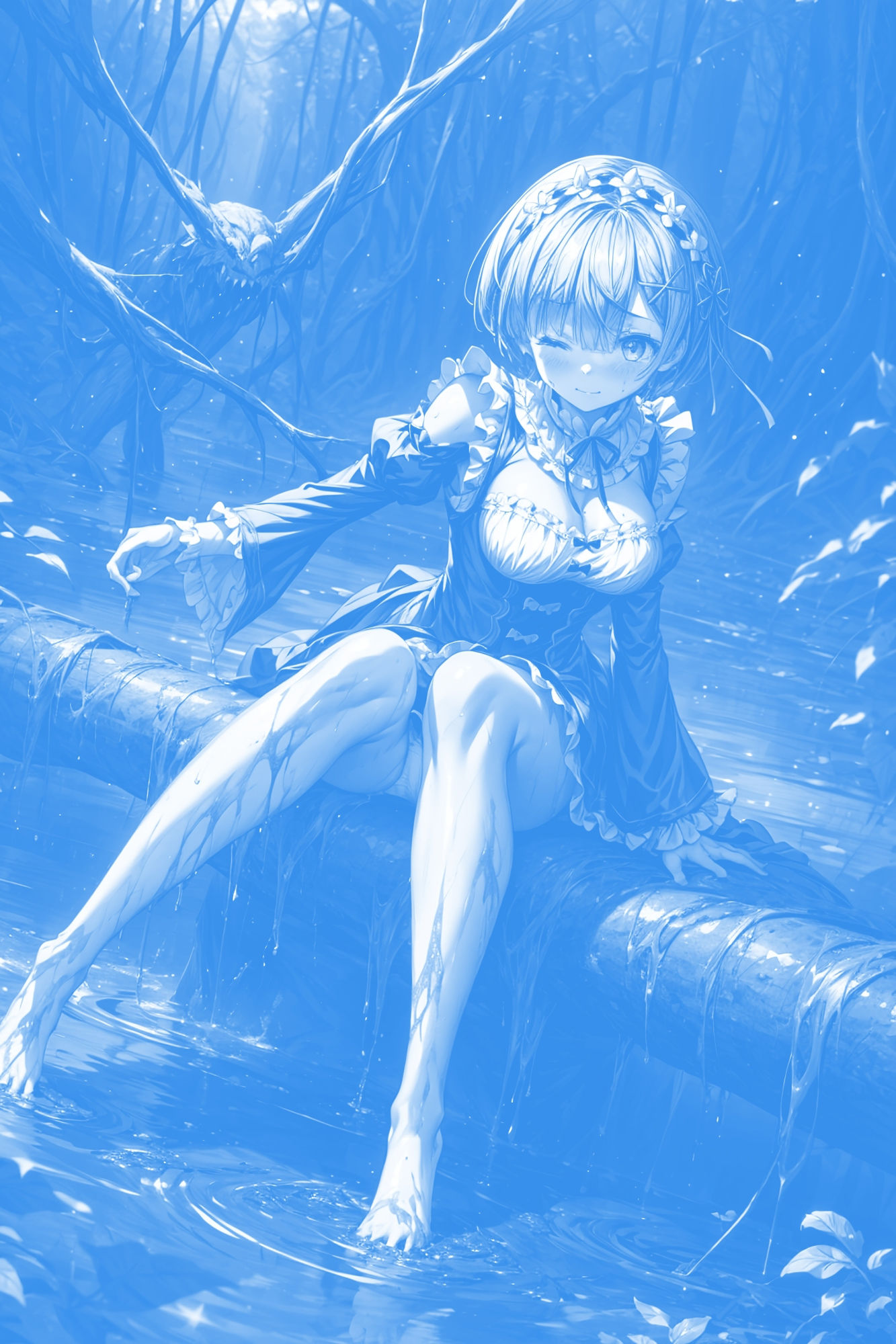 サンプル画像4:Ra:ゼロからヤられる異世界生活(絵心あいのAI生成アトリエ) [d_304053]