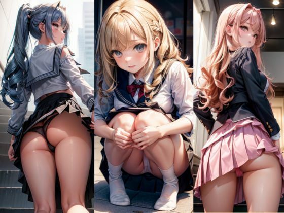 【300枚】いろ〜んなぱんつ 通学路編!