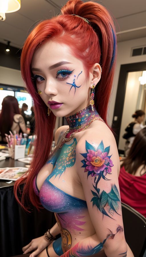 サンプル画像2:異世界ボディーペイント美女図鑑(ドМ変態紳士帝国Z) [d_304166]