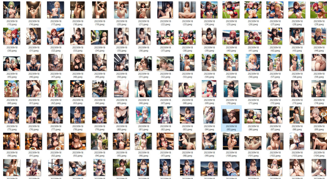 サンプル画像5:9月の誘惑 CONV工房AIイラスト総まとめ（2023年9月号）(CONV工房（こんぶ）) [d_304167]