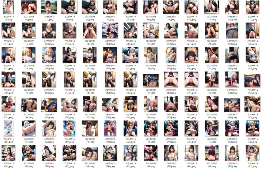 サンプル画像6:9月の誘惑 CONV工房AIイラスト総まとめ（2023年9月号）(CONV工房（こんぶ）) [d_304167]