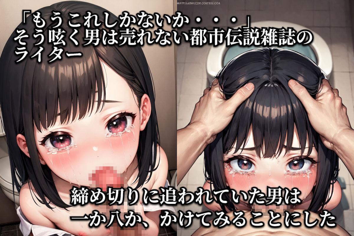 サンプル画像2:あの村のトイレは何かがおかしい(ラッパの中抜き) [d_304176]