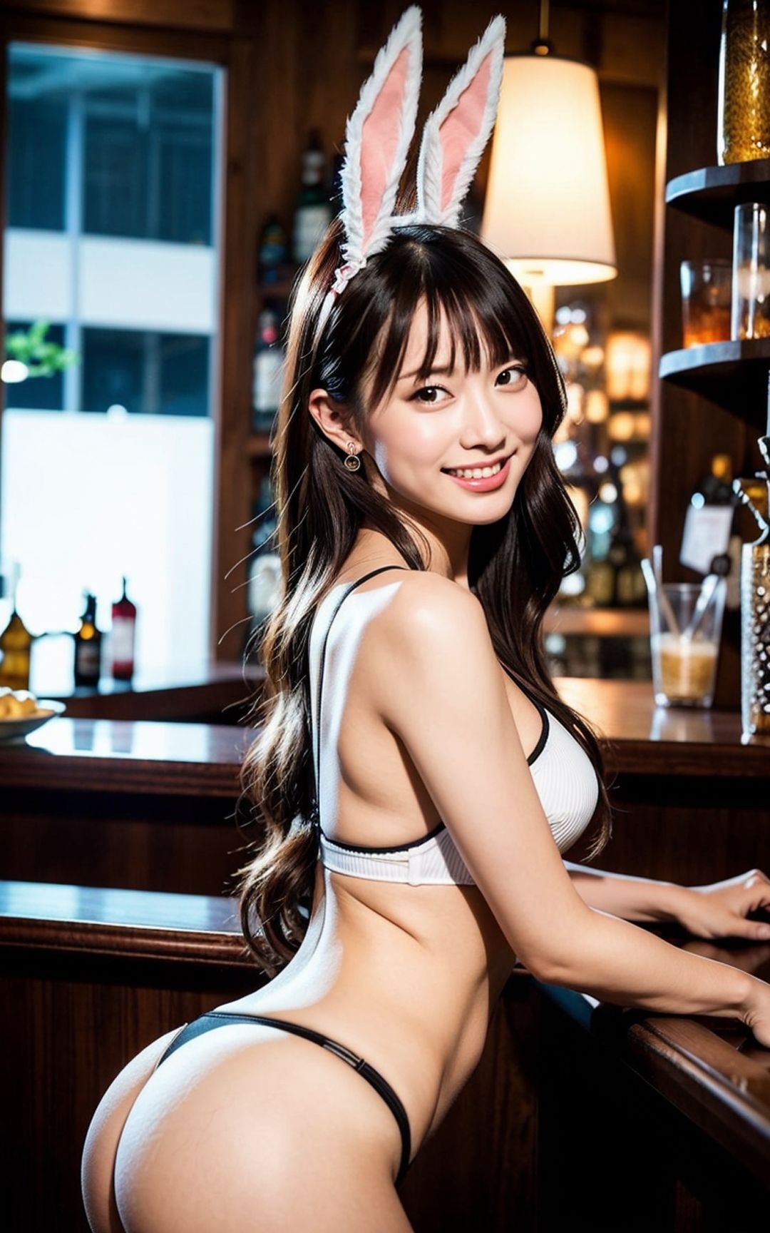 サンプル画像3:週末に僕は仕事のストレスから解消されるために、自分へのご褒美にバニーガールに癒されに行く(AI Art and Meditation) [d_304245]