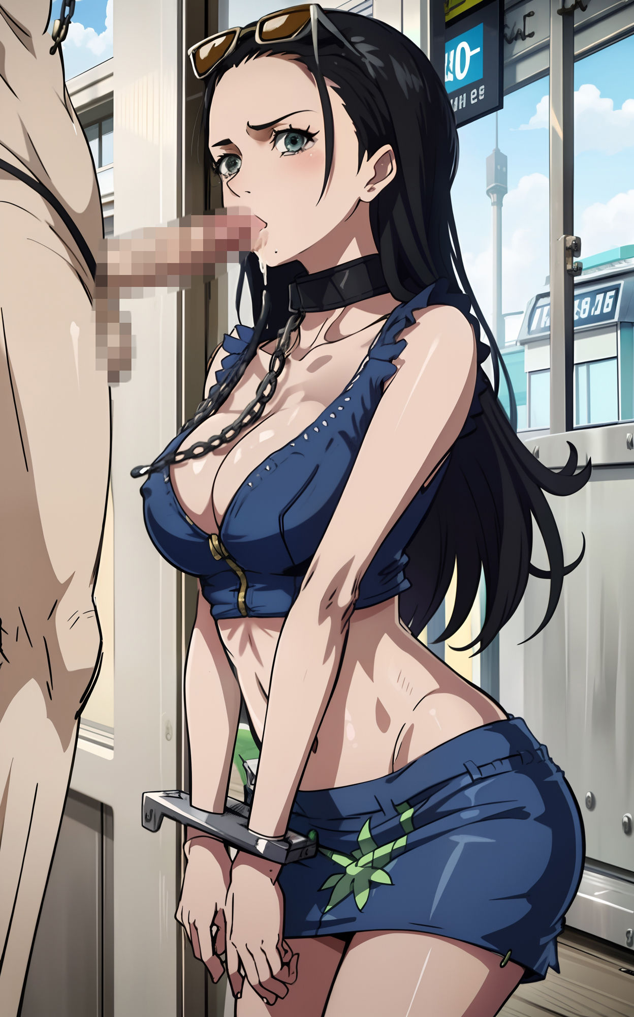 サンプル画像2:ロビンは電車の痴●に遭い、鎖に縛られて抵抗できなかった(0号室) [d_304273]