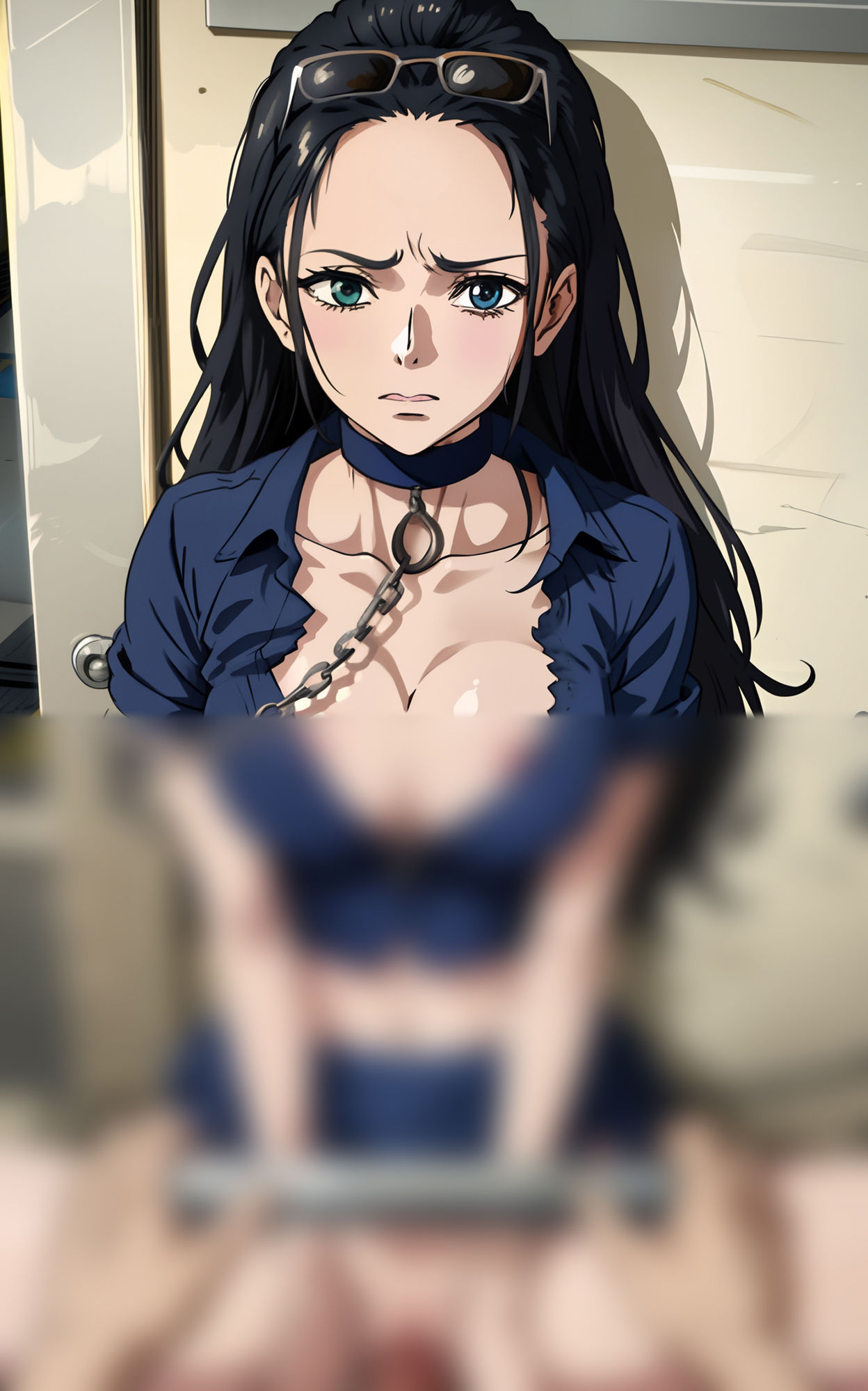 サンプル画像4:ロビンは電車の痴●に遭い、鎖に縛られて抵抗できなかった(0号室) [d_304273]