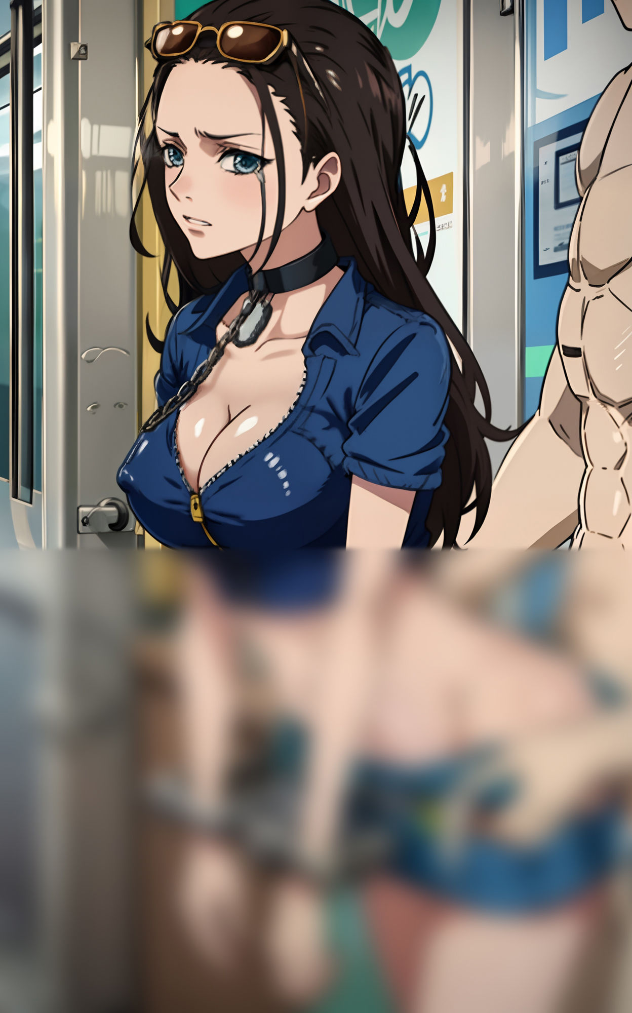 サンプル画像5:ロビンは電車の痴●に遭い、鎖に縛られて抵抗できなかった(0号室) [d_304273]