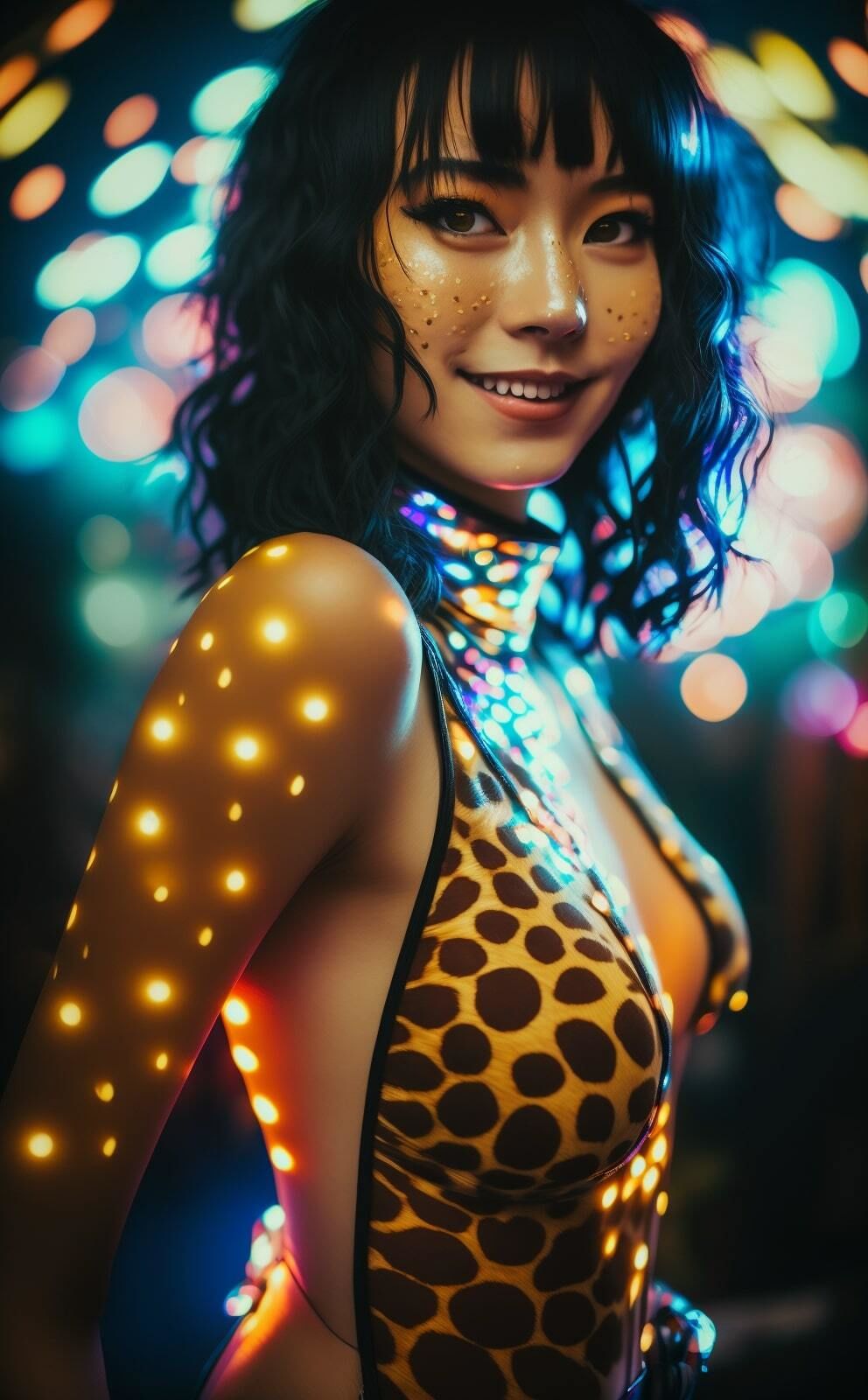 サンプル画像1:豹コスプレ美女図鑑【AIグラドル編集部vol.25】(AI美女編集部) [d_304300]