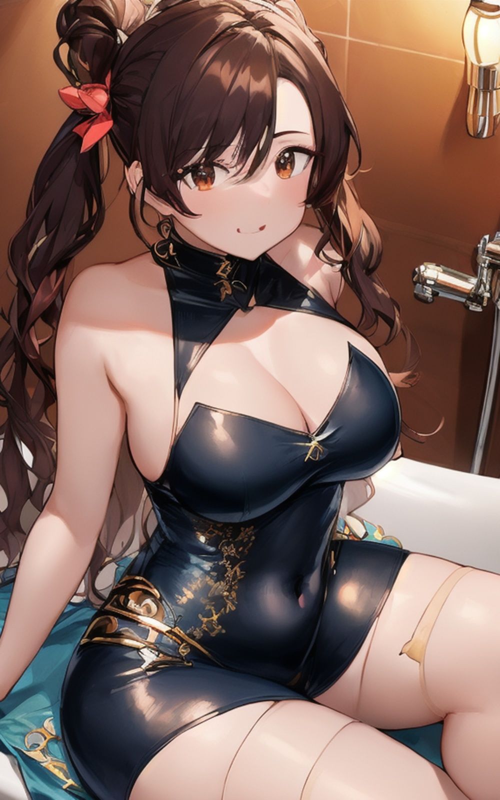 サンプル画像2:巨乳美女【妄想イラスト美女図鑑vol.11】(AIイラスト美女研究所) [d_304400]