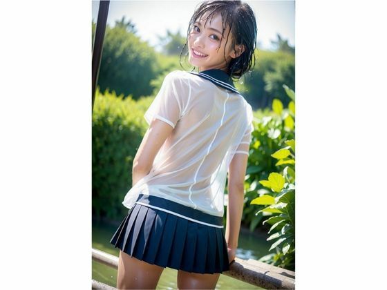 サンプル画像2:女子校生の濡れ透け天国(くちゃまる) [d_304438]