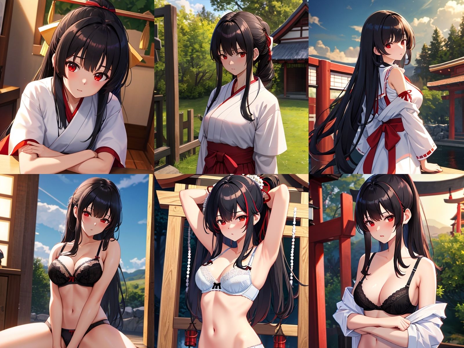 サンプル画像1:清楚な黒髪巫女が中出しセックスで孕みボテ腹になるまで(千草屋) [d_304527]