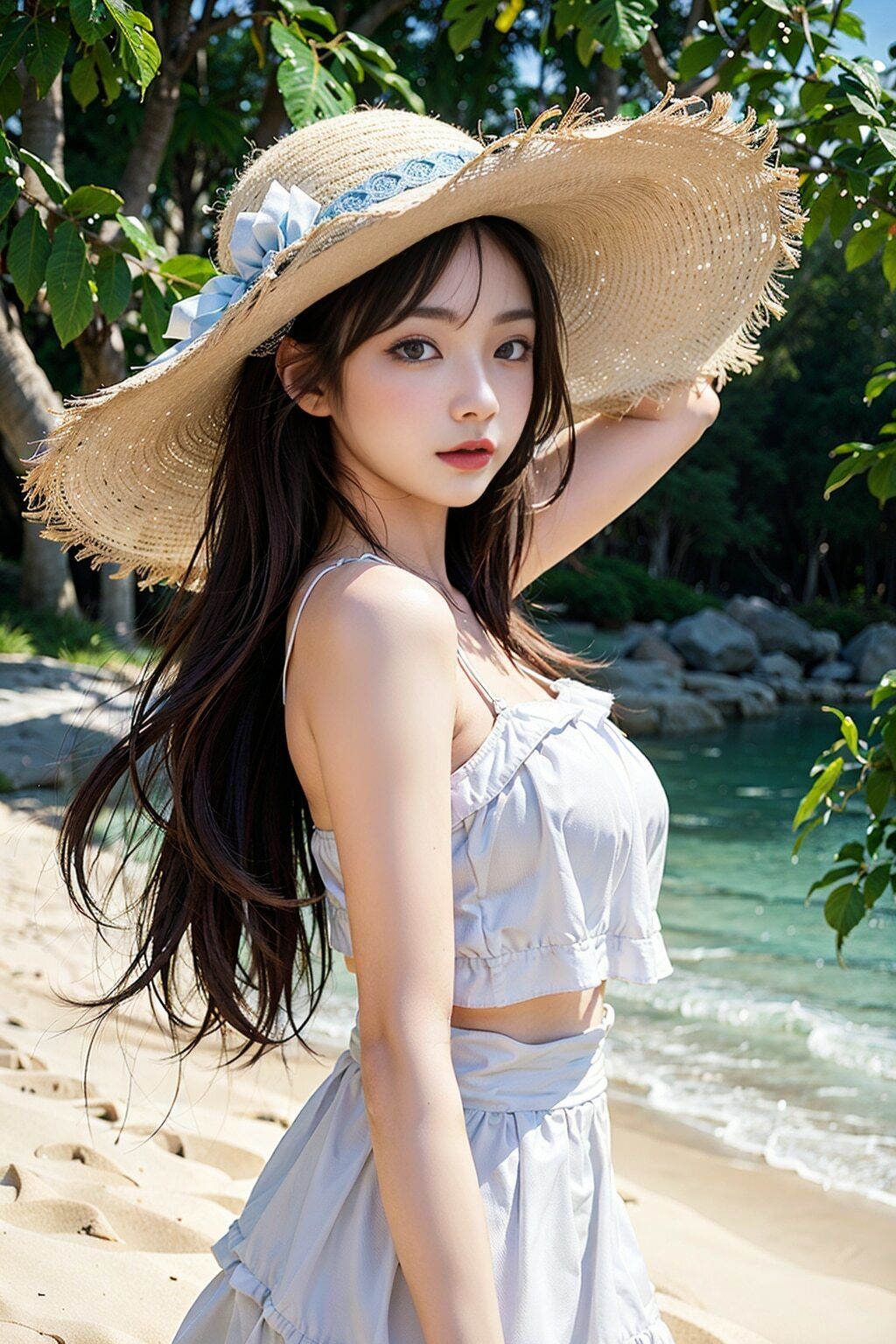 サンプル画像1:『グラビア超絶AI美女！砂浜のAIグラドル美女伝説』＆『グラビア超絶AI美女 エピソード2 砂浜のAI美女伝説』バンドル2巻セット233枚(BUZZZO) [d_304581]