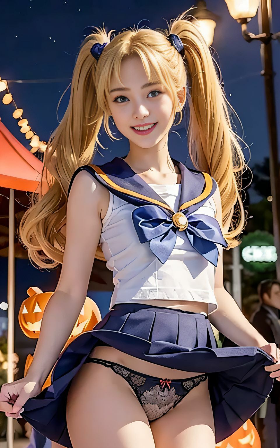 サンプル画像5:たくし上げシリーズSpecialハロウィン編(ゆうわん＆てんにゃん) [d_304712]