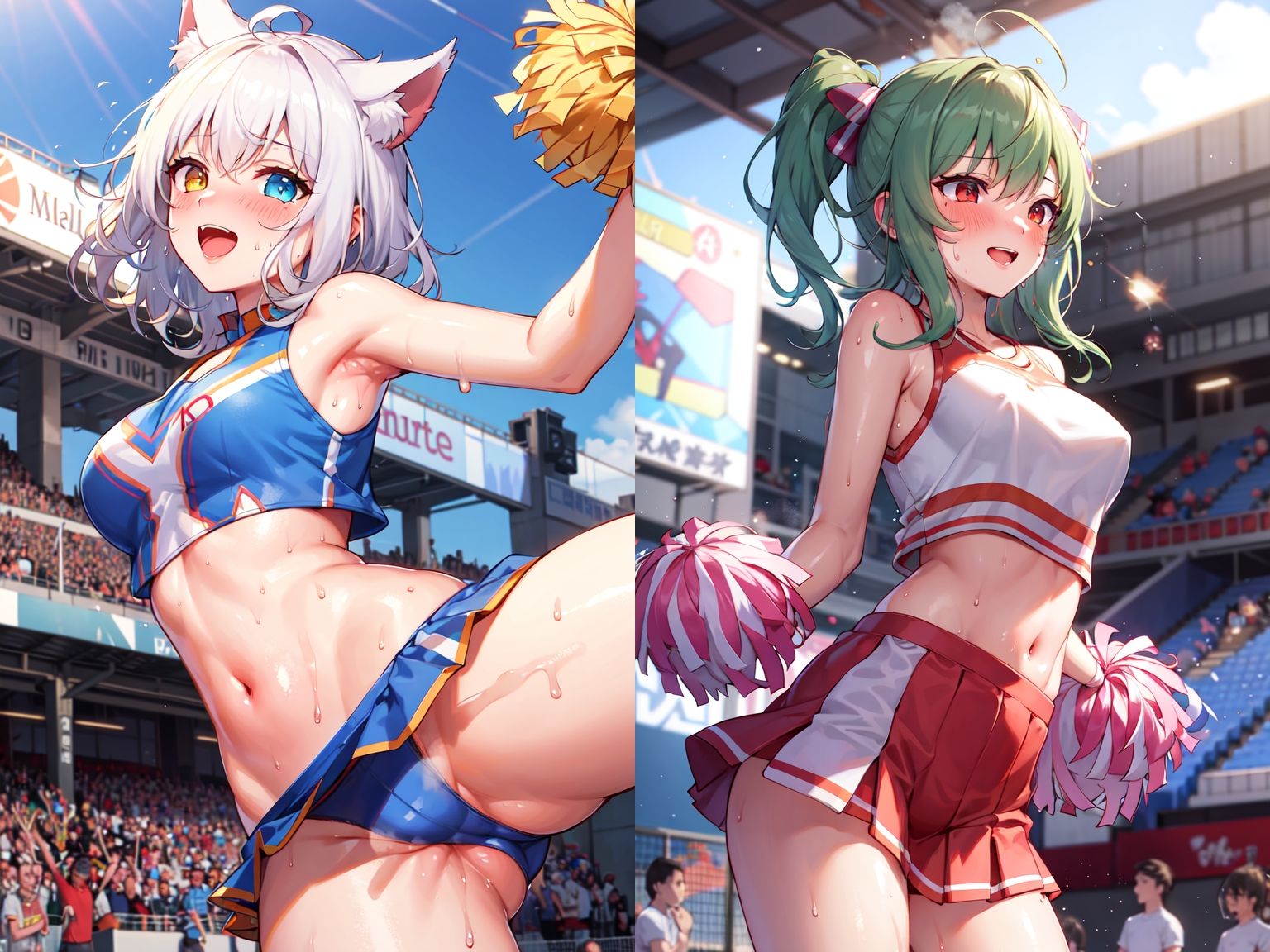 サンプル画像1:汗だくのスポーツ女子たち(みーも工房) [d_304718]