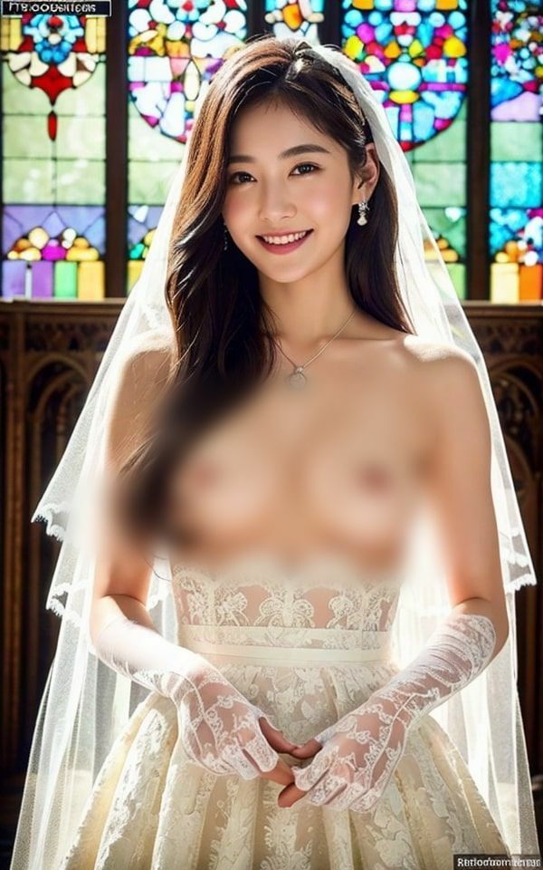 サンプル画像3:露出嫁の淫乱結婚式(えーあい美少女研究所) [d_304813]