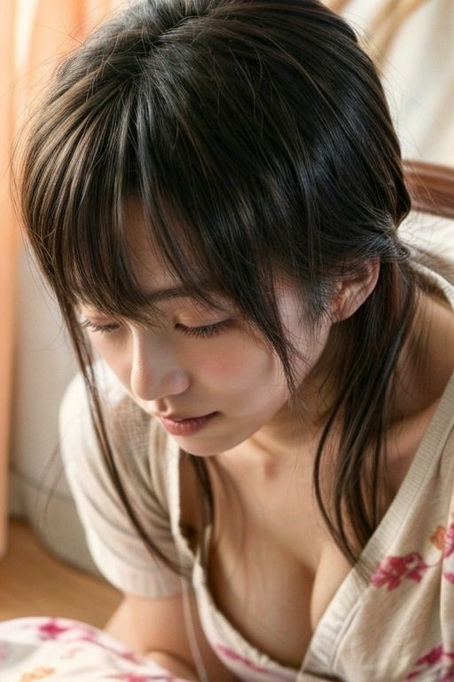 サンプル画像4:公園でママ友に出会ったのだが、いろいろ見えそうで僕は目のやり場に困っている。(ムネキュンAI妄想) [d_304833]