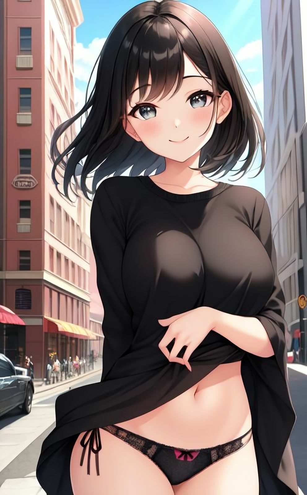 サンプル画像2:ぱんつでおでかけ(にゃんにゃんボンバーズ) [d_304897]