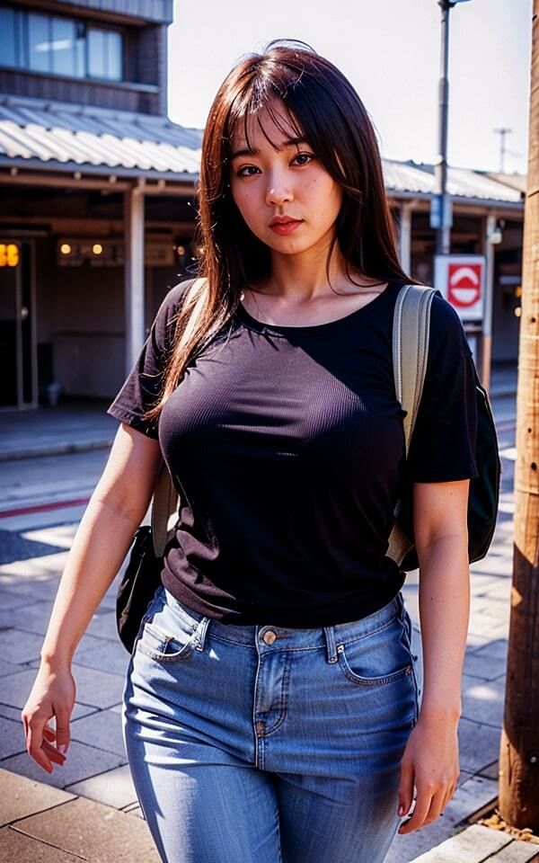 サンプル画像3:ぽっちゃりヲタ女〜凌●日帰り旅行〜「リュックがシャツに食い込んじゃう！」(ぬぷぬぷ出版) [d_305045]