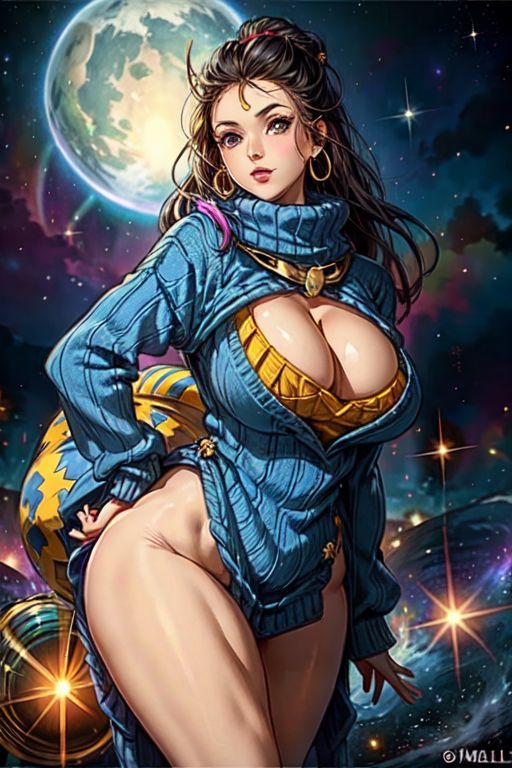 サンプル画像6:爆乳AIオーバーサイズセーター1(AI出版) [d_305085]