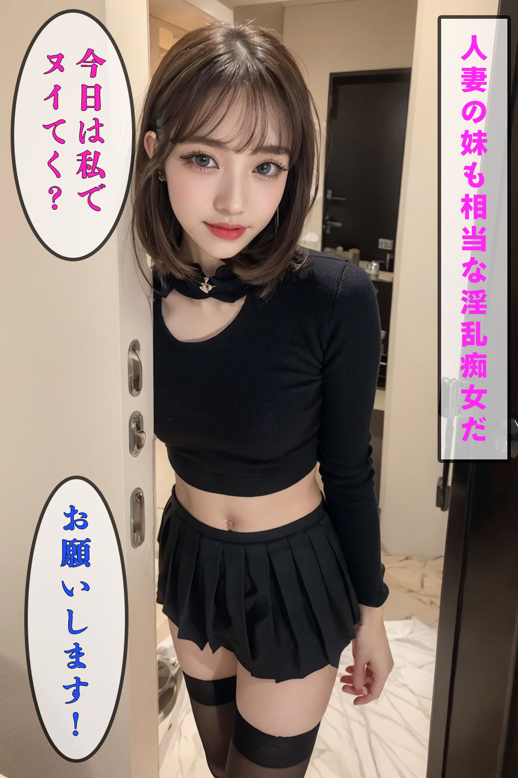 サンプル画像6:隣部屋に引っ越してきた人妻ギャルと濃厚中出しセックスした(AI研究所) [d_305162]