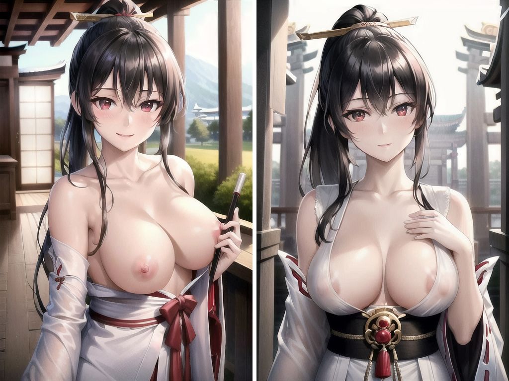 サンプル画像1:巫女お姉さんのデッカイおっぱいで召されたい(もへもへ) [d_305181]