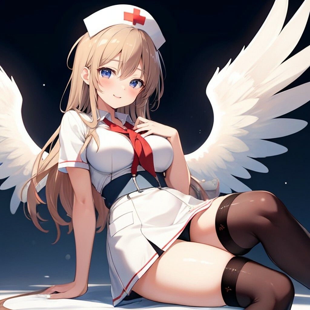 サンプル画像2:ナース風天使さん(ほげふが) [d_305239]