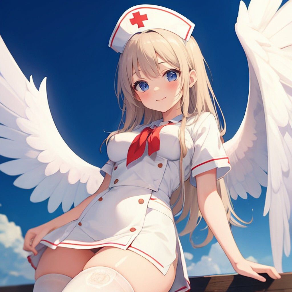 サンプル画像3:ナース風天使さん(ほげふが) [d_305239]