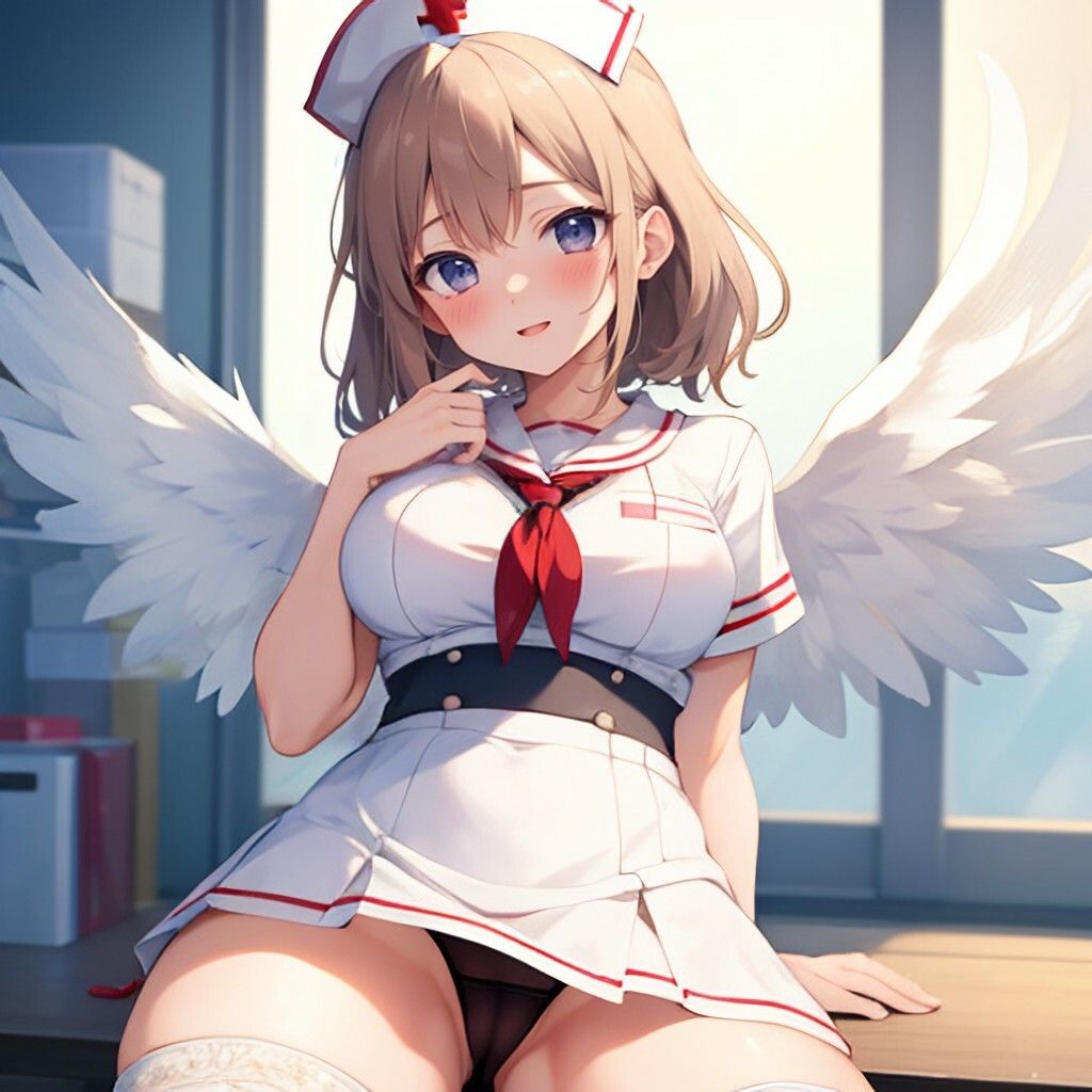 サンプル画像4:ナース風天使さん(ほげふが) [d_305239]