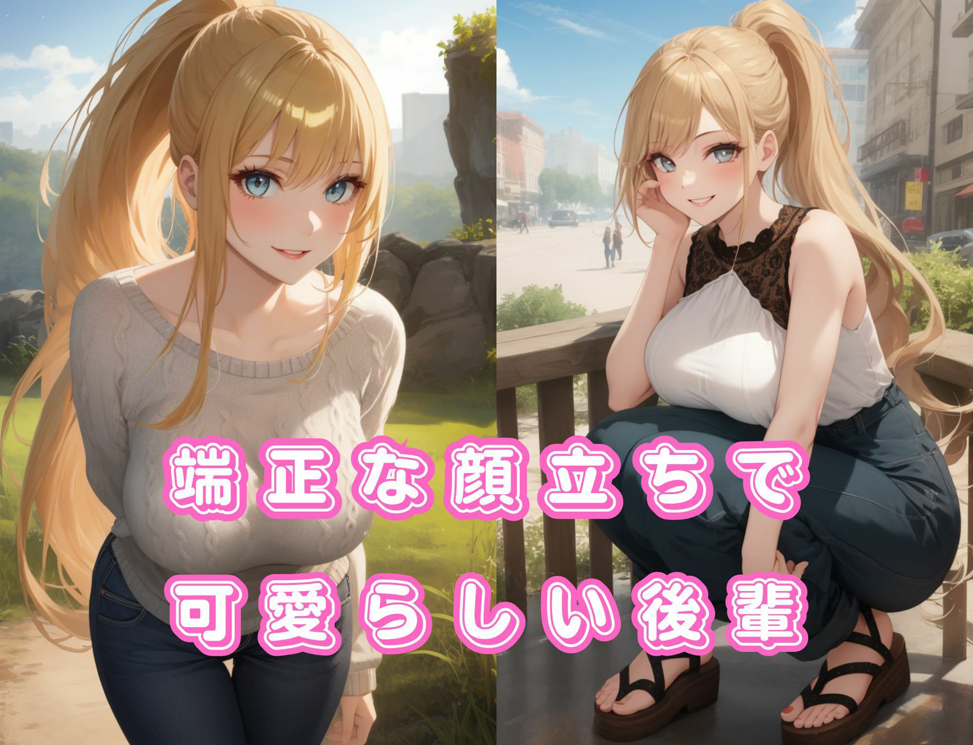 サンプル画像1:金髪Gカップ後輩みさきの中出し孕ませセッ〇ス【ボテ腹あり】(AIPark) [d_305322]