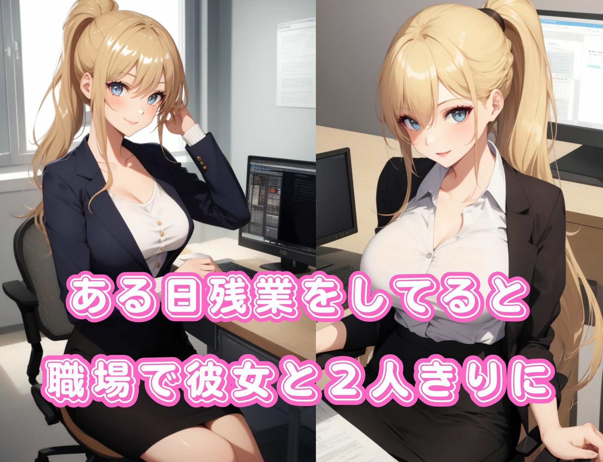 サンプル画像2:金髪Gカップ後輩みさきの中出し孕ませセッ〇ス【ボテ腹あり】(AIPark) [d_305322]