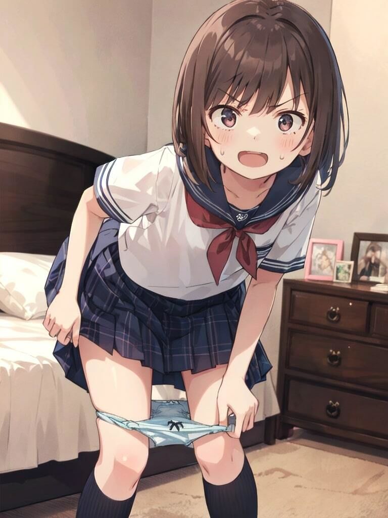 サンプル画像3:恥じらい！下着を脱ぐ制服少女たち！(つらみ工房) [d_305431]