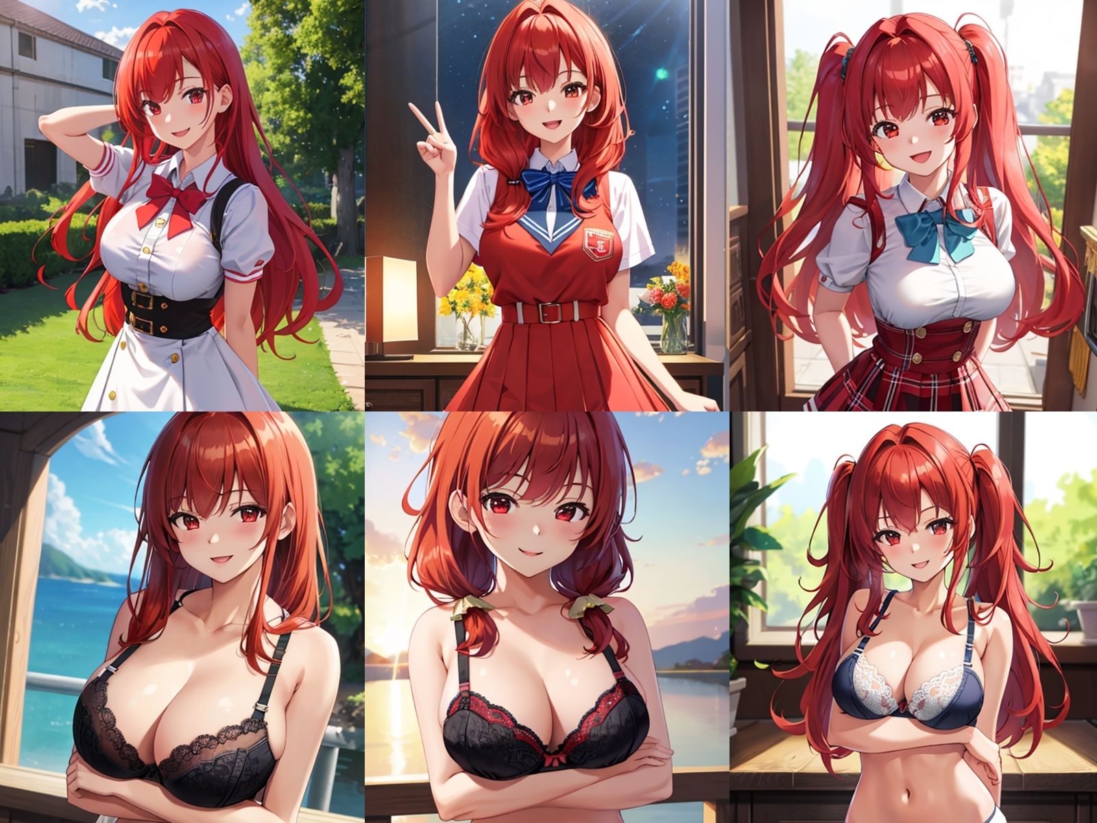 サンプル画像1:元気な赤髪JKが中出しセックスで孕みボテ腹になるまで(千草屋) [d_305459]