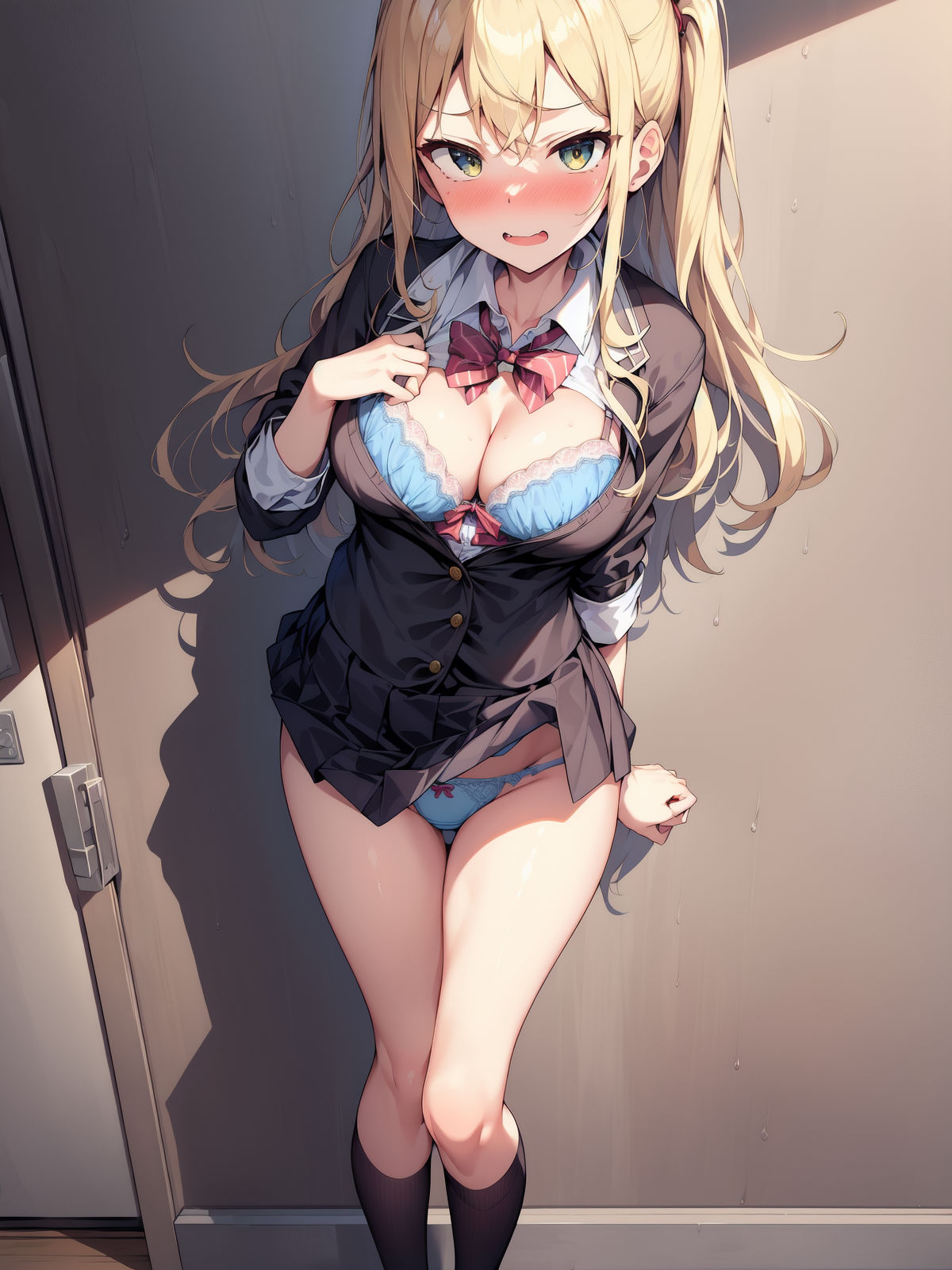 サンプル画像6:美少女JK開脚 おぱんちゅ丸見え(Aiスクリーム) [d_305506]