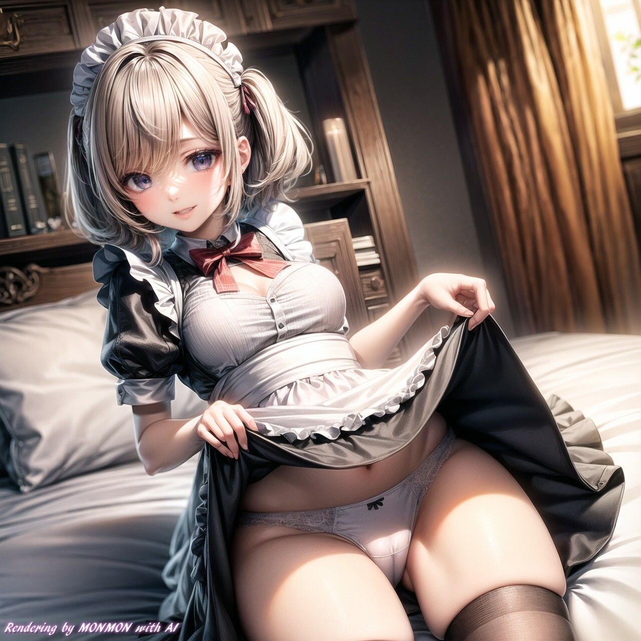 サンプル画像5:メイドさんにお願いしてみた。〜スカートたくし上げ編〜Vol.2(サークルmonmon) [d_305662]