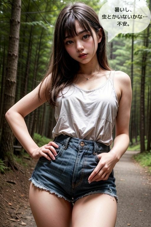 サンプル画像1:付き合いたての ツンデレ彼女と キャンプで イチャコラした話(ムネキュンAI妄想) [d_305884]