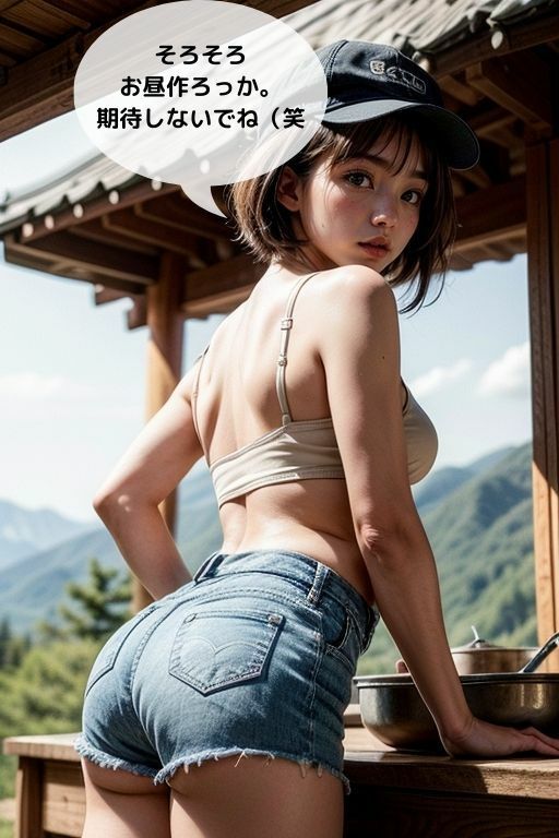 サンプル画像3:付き合いたての ツンデレ彼女と キャンプで イチャコラした話(ムネキュンAI妄想) [d_305884]